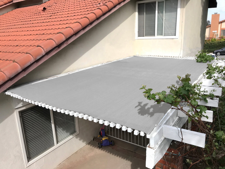 HDPE Pergola & Patio Sun Shade Cover Panel 90% Shade Cloth with Grommets – Grey