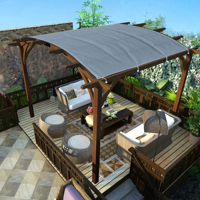 HDPE Pergola & Patio Sun Shade Cover Panel 90% Shade Cloth with Grommets – Grey