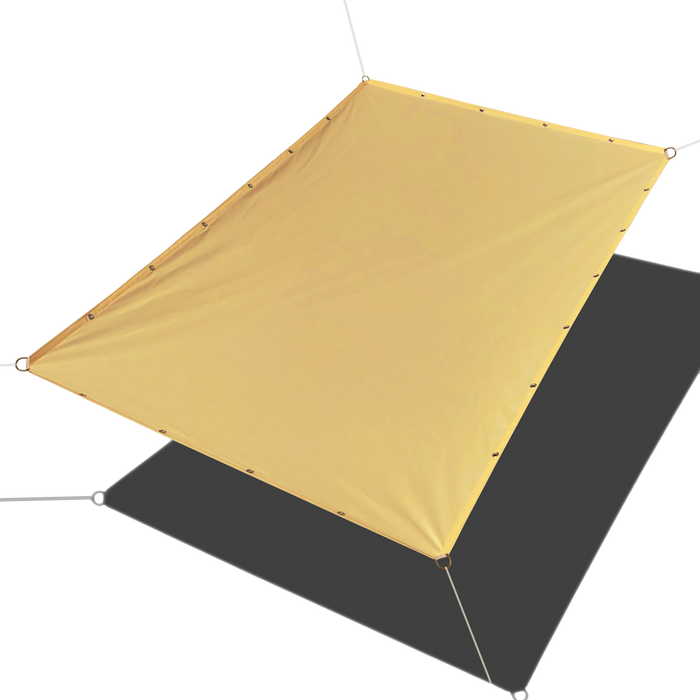 Waterproof Straight-Edge Rectangle Sail – Sand