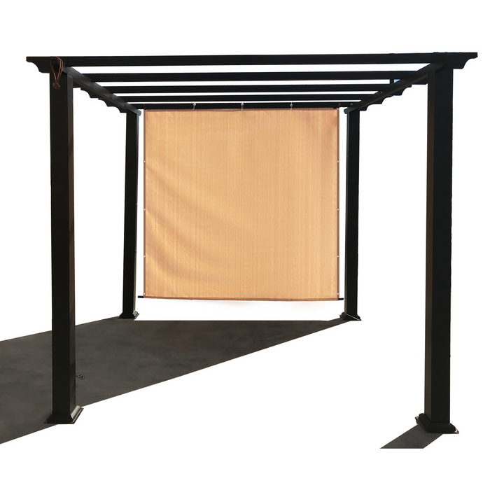 HDPE Sun Shade Cover Panel with 3-Side Grommets & 1-Side Rod Pocket – Beige