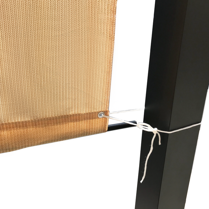 HDPE Sun Shade Cover Panel with 3-Side Grommets & 1-Side Rod Pocket – Beige