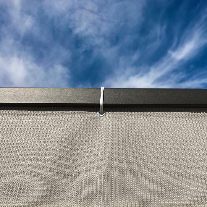 HDPE Sun Shade Cover Panel with 3-Side Grommets & 1-Side Rod Pocket – Smoke Tan