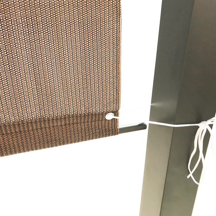 HDPE Sun Shade Cover Panel with 3-Side Grommets & 1-Side Rod Pocket – Walnut