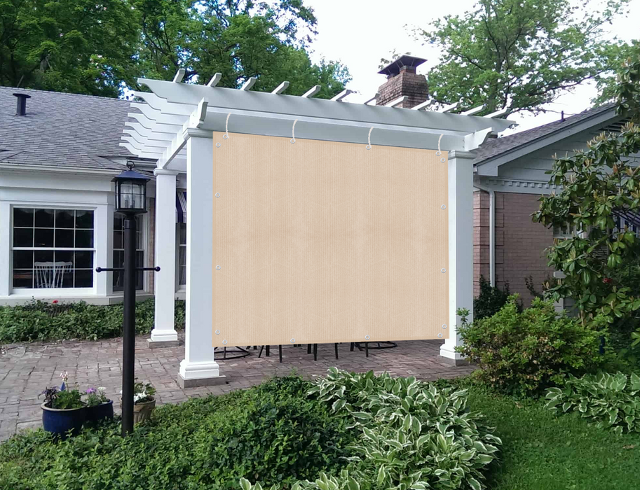 HDPE Sun Shade Cover Panel with 4-Side Grommets – Beige