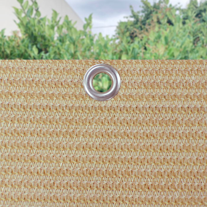 HDPE Sun Shade Cover Panel with 4-Side Grommets – Beige