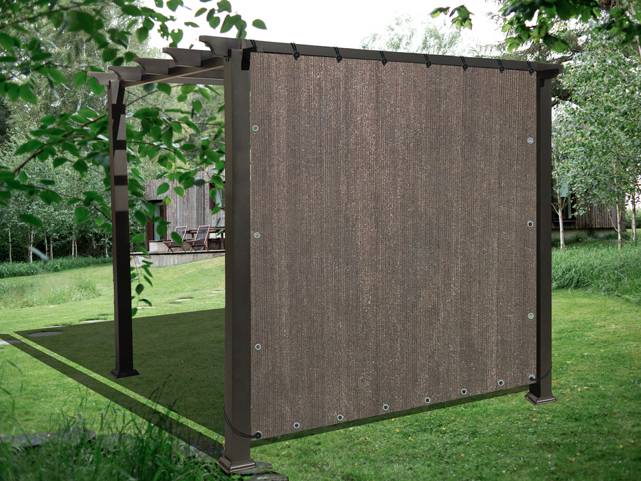 HDPE Sun Shade Cover Panel with 4-Side Grommets – Brown