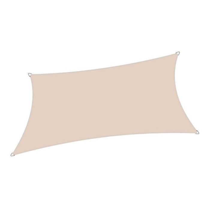 Waterproof Rectangle Sail Canopy Awning Shelter Fabric Screen for Outdoor Patio Garden Carport– Beige