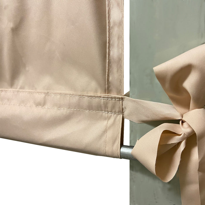 Waterproof Pergola Shade Cover Replacement Canopy with Rod Pockets – Beige