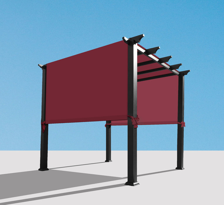 Waterproof Pergola Shade Cover Replacement Canopy with Rod Pockets – Burgundy Red