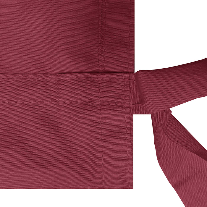 Waterproof Pergola Shade Cover Replacement Canopy with Rod Pockets – Burgundy Red