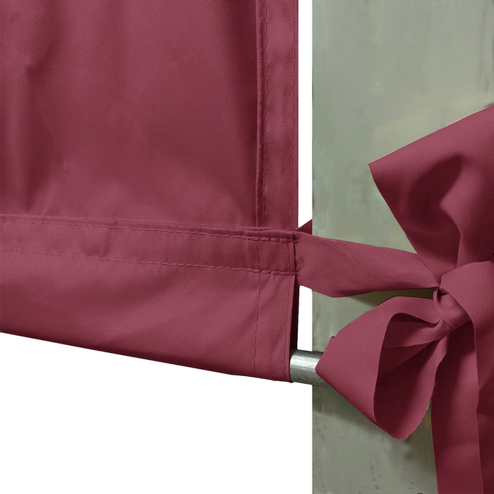 Waterproof Pergola Shade Cover Replacement Canopy with Rod Pockets – Burgundy Red