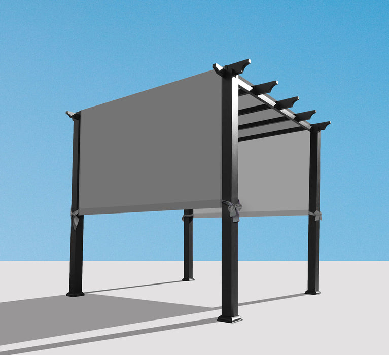 Waterproof Pergola Shade Cover Replacement Canopy with Rod Pockets – Grey