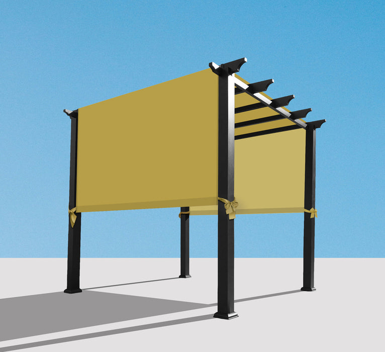 Waterproof Pergola Shade Cover Replacement Canopy with Rod Pockets – Sand