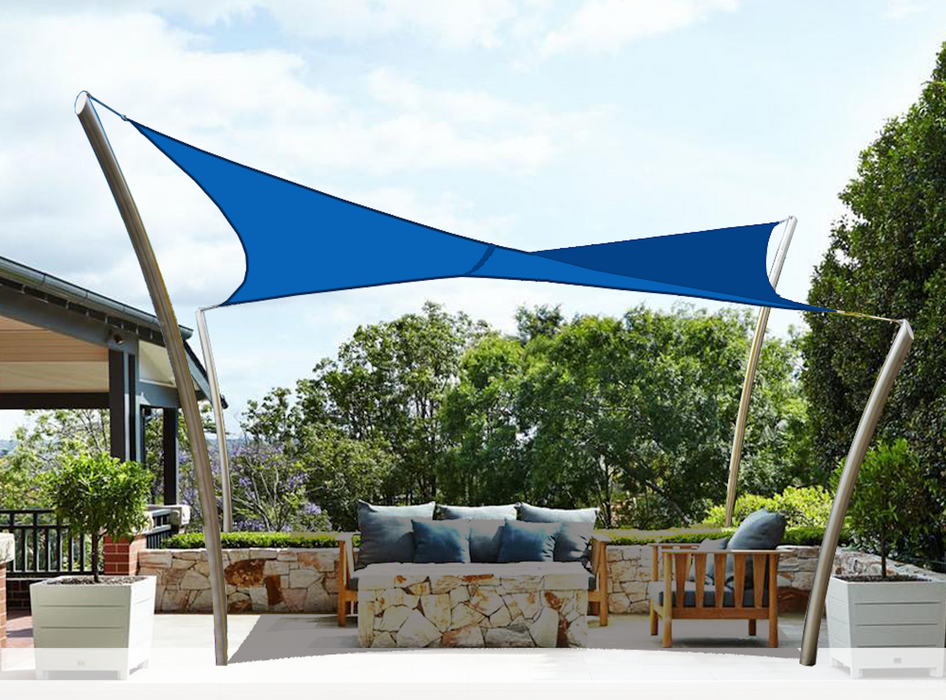 Waterproof Curved-Edge Rectangle Sail – Royal Blue