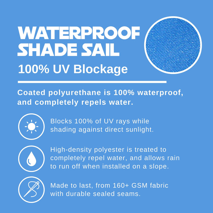 Waterproof Curved-Edge Rectangle Sail – Royal Blue