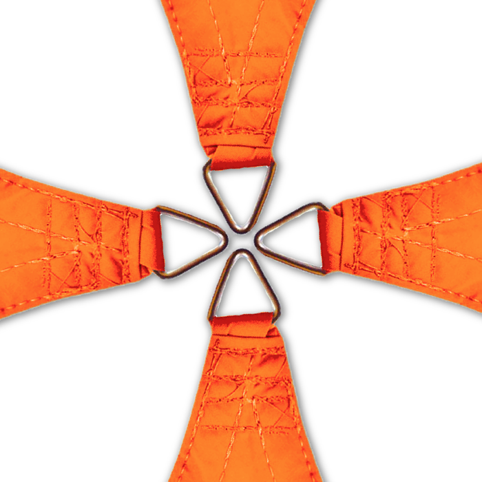 Waterproof Curved-Edge Rectangle Sail – Tangerine Orange