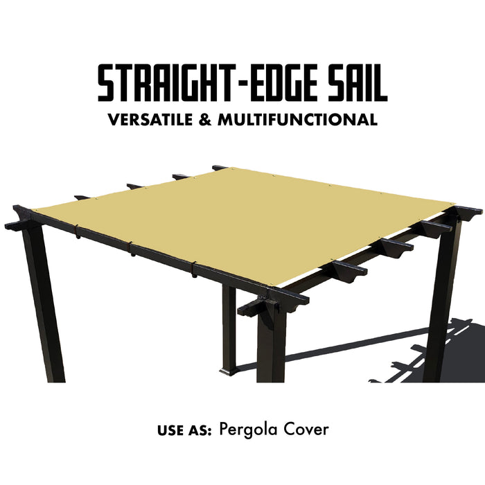 Waterproof Straight-Edge Rectangle Sail – Sand