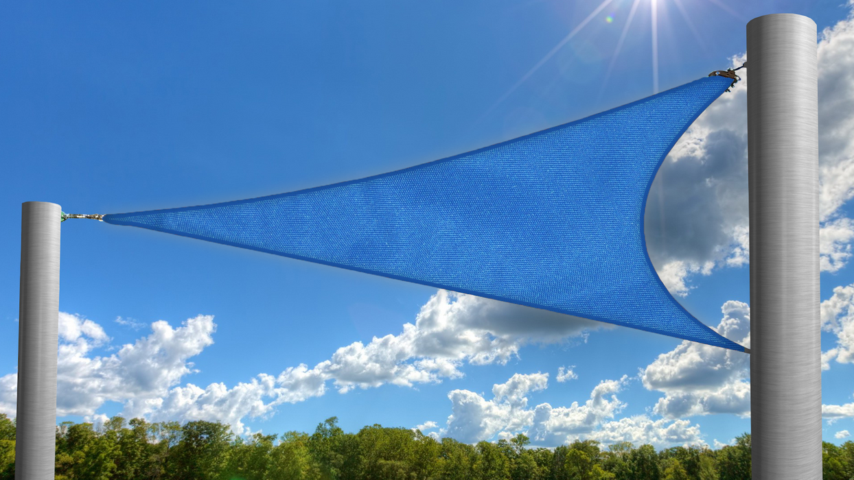 Waterproof Curved-Edge Triangle Sail – Royal Blue