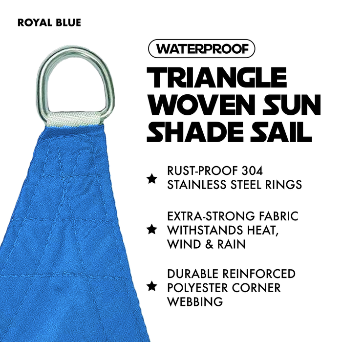 Waterproof Curved-Edge Triangle Sail – Royal Blue