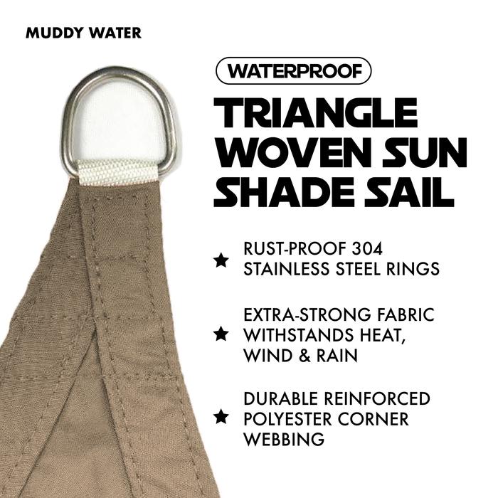Waterproof Curved-Edge Triangle Sail – Muddy Water