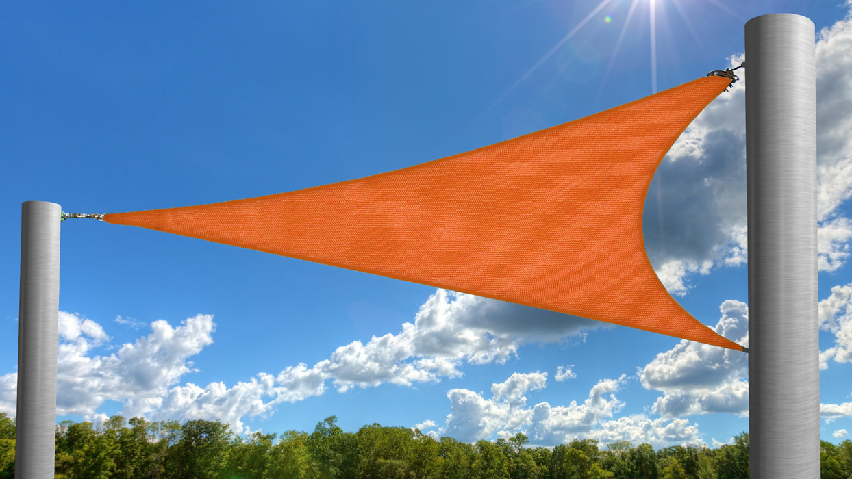 Waterproof Curved-Edge Triangle Sail – Tangerine Orange
