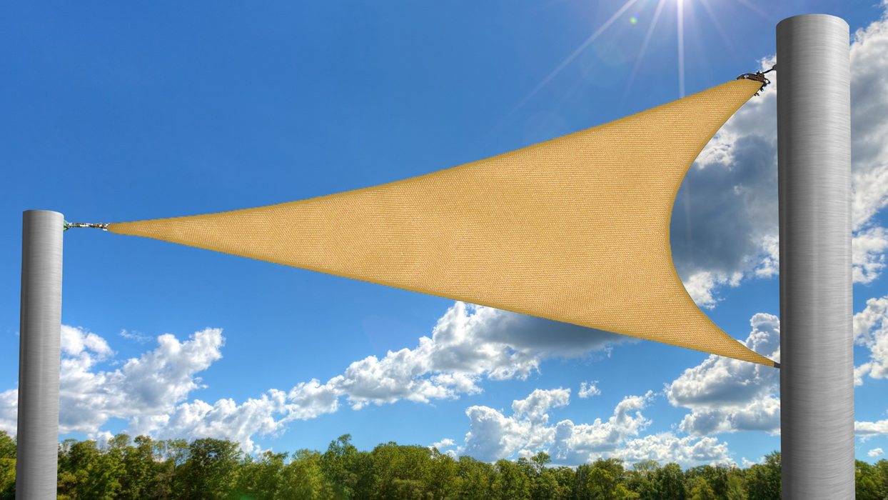 Waterproof Curved-Edge Triangle Sail – Desert Sand