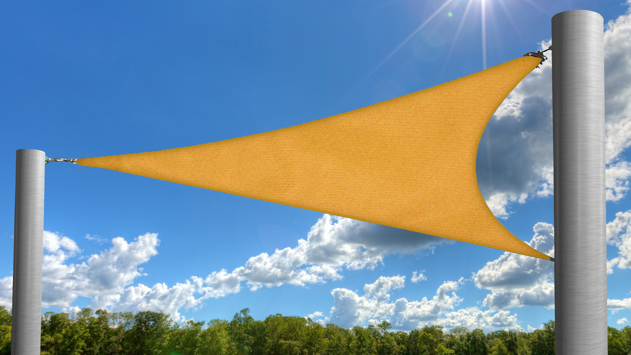 Waterproof Curved-Edge Triangle Sail – Mango Yellow
