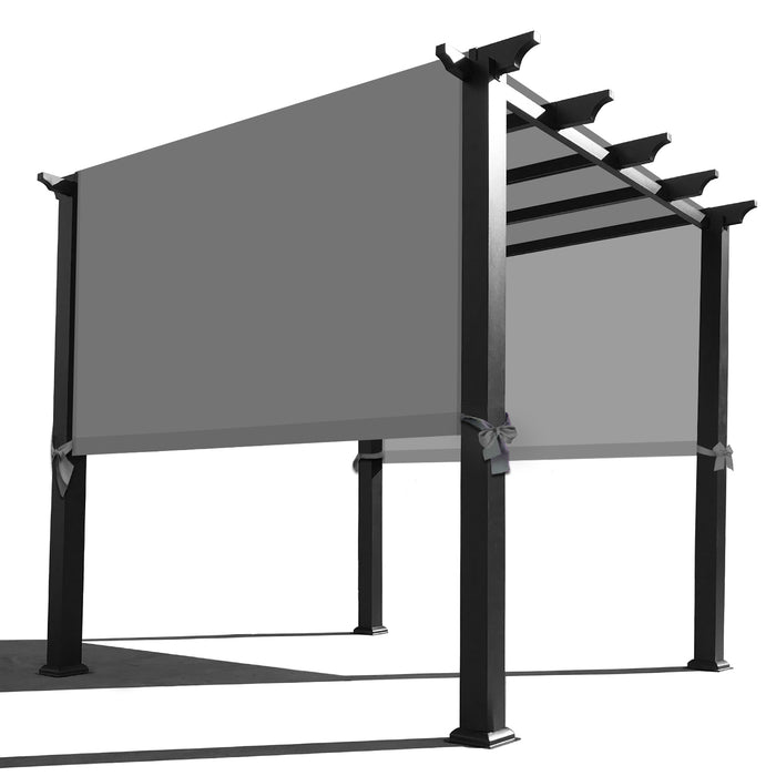 Waterproof Pergola Shade Cover Replacement Canopy with Rod Pockets – Grey