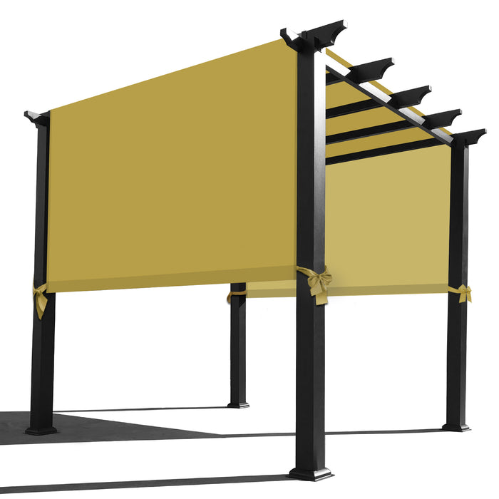 Waterproof Pergola Shade Cover Replacement Canopy with Rod Pockets – Sand