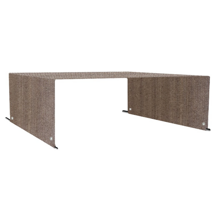 HDPE Breathable Pergola Shade Cover Replacement with Rod Pockets – Walnut
