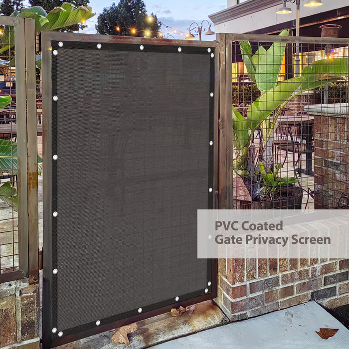 95% UV-Block PVC Coated Heavy Duty Privacy Screen Panel-Gate Shade Privacy Barrier 4 Colors