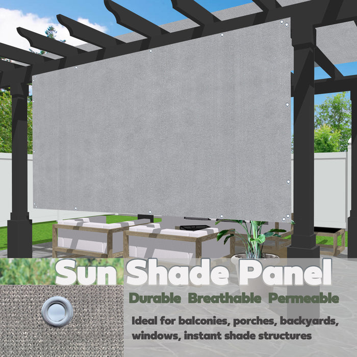 HDPE Sun Shade Cover Panel with 4-Side Grommets – Grey