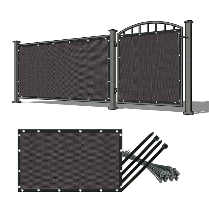 95% UV-Block PVC Coated Heavy Duty Privacy Screen Panel-Gate Shade Privacy Barrier 4 Colors