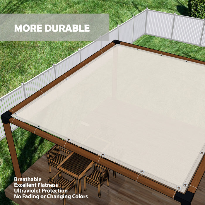 90% UV-Block PVC Coated Heavy Duty Shade Cover 3% Opening, FR-rated