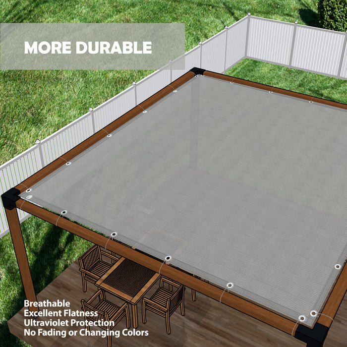 90% UV-Block PVC Coated Heavy Duty Shade Cover 3% Opening, FR-rated