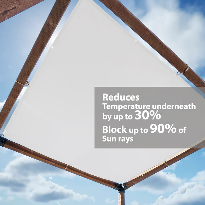 90% UV-Block PVC Coated Heavy Duty Shade Cover 3% Opening, FR-rated