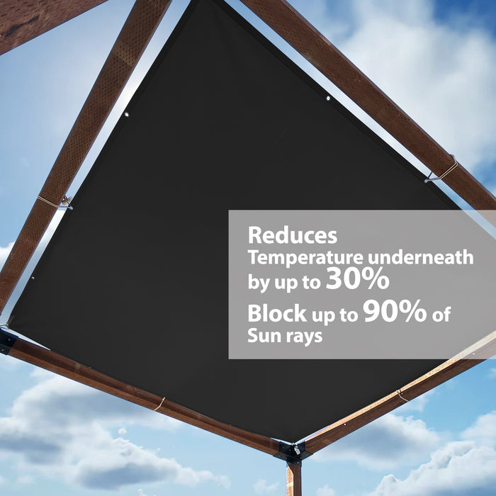 90% UV-Block PVC Coated Heavy Duty Shade Cover 3% Opening, FR-rated