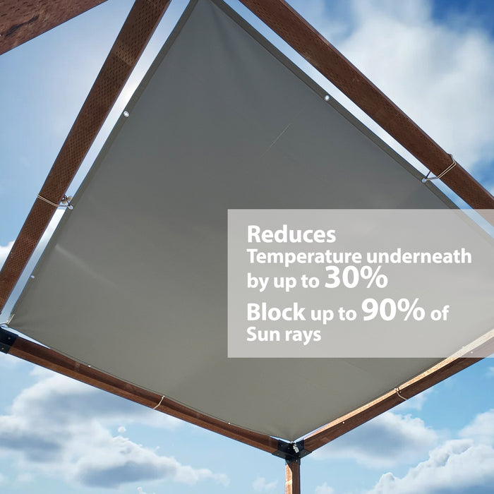 90% UV-Block PVC Coated Heavy Duty Shade Cover 3% Opening, FR-rated