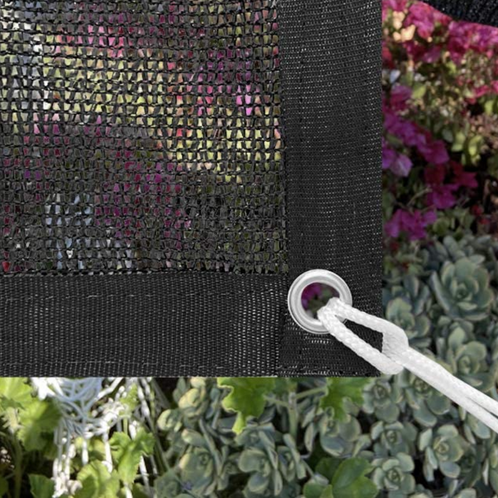 Garden Net with 40% UV Block Outdoor Shade Cloth with Grommets – Black