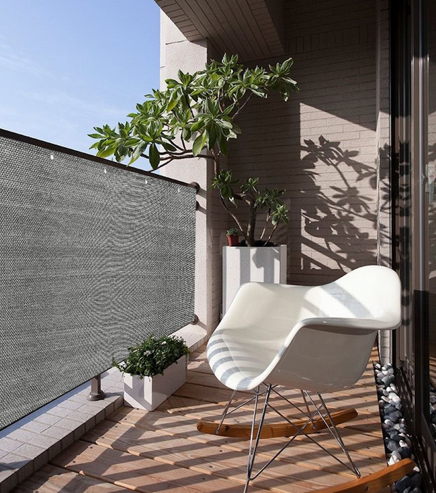 Commercial Balcony Windscreen Fence Privacy Screen Cover – Grey