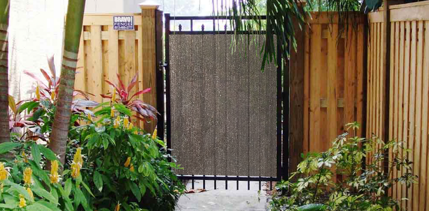 Gate Screen Cover Gate Privacy Screen Privacy Barrier for Fence, Railing, Gate, Driveway – Brown