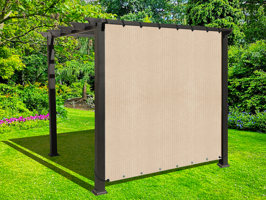 HDPE Sun Shade Cover Panel with 2-Side Grommets – Beige