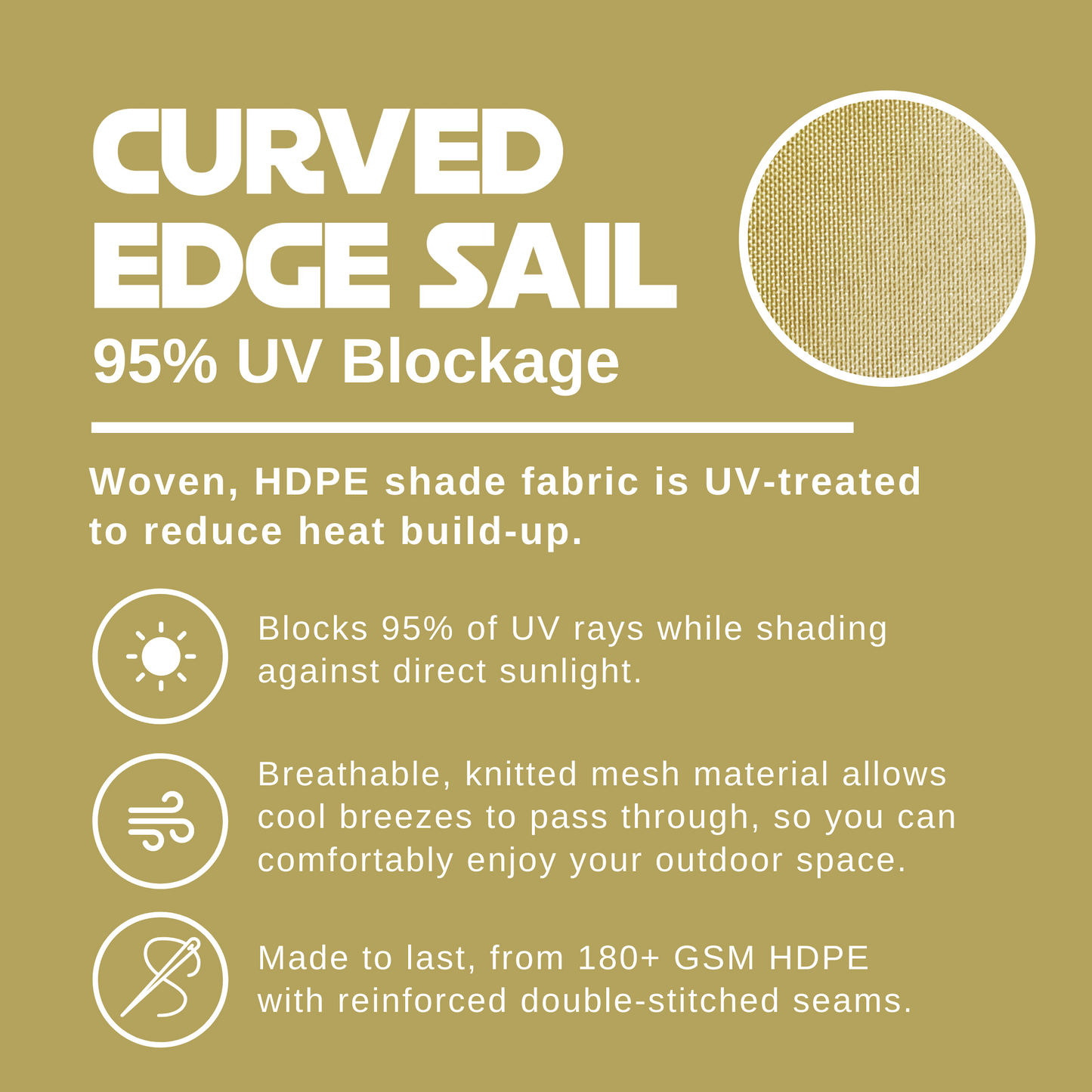 HDPE Curved-Edge Sail – Sand