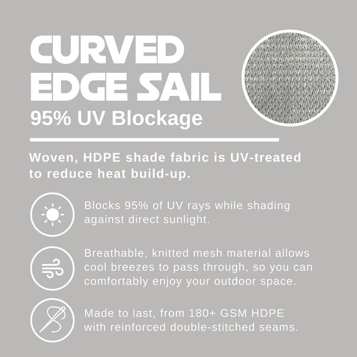 HDPE Curved-Edge Sail – Smoke Tan