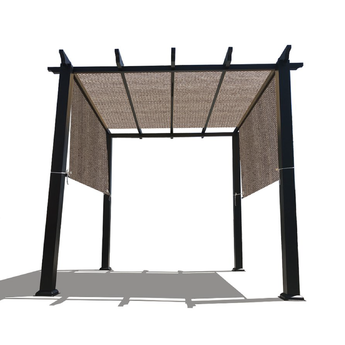 HDPE Breathable Pergola Shade Cover Replacement with Rod Pockets – Brown