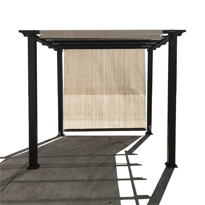 HDPE Breathable Pergola Shade Cover Replacement with Rod Pockets – Smoke Tan