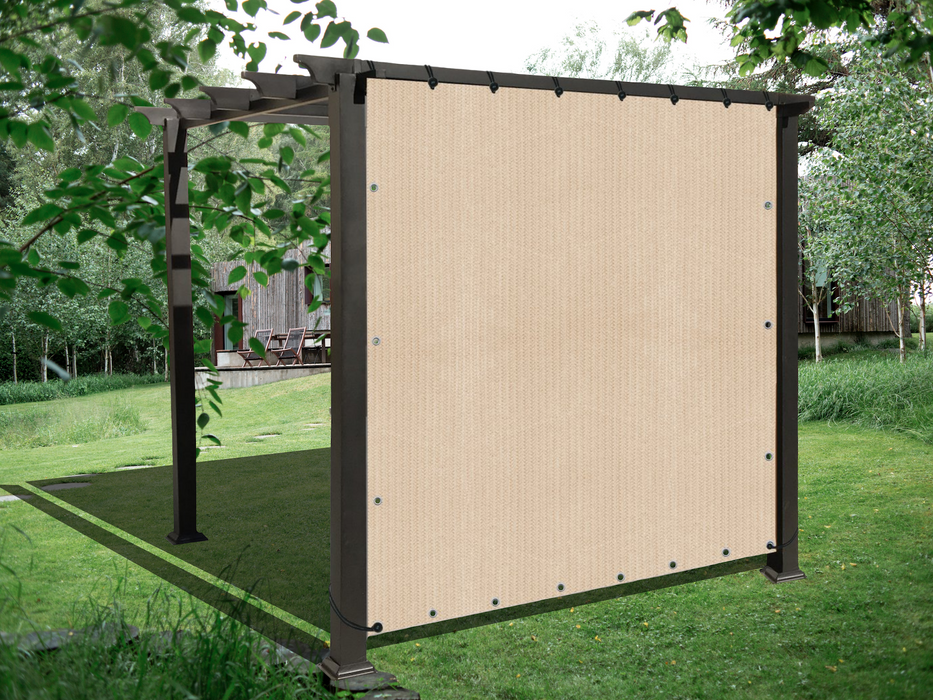 HDPE Sun Shade Cover Panel with 4-Side Grommets – Beige