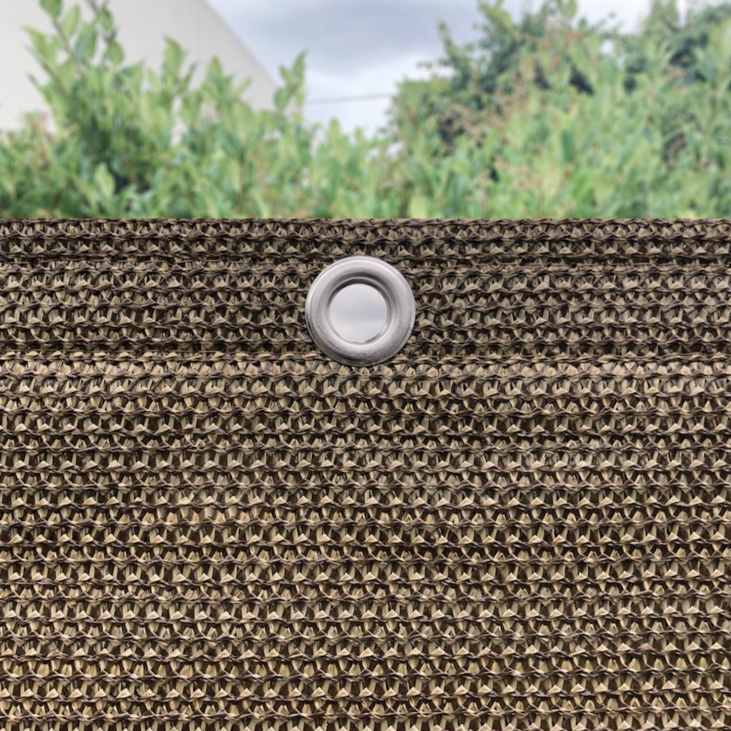 HDPE Sun Shade Cover Panel with 4-Side Grommets – Walnut