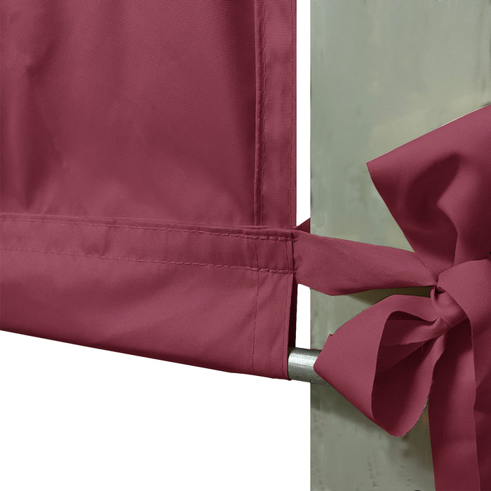 Waterproof Pergola Shade Cover Replacement Canopy with Rod Pockets – Burgundy Red