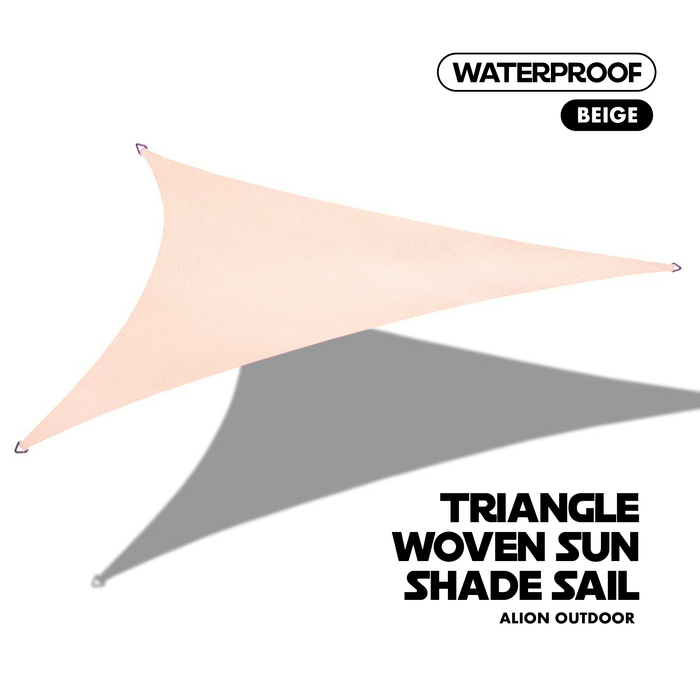 Waterproof Curved-Edge Triangle Sail – Beige